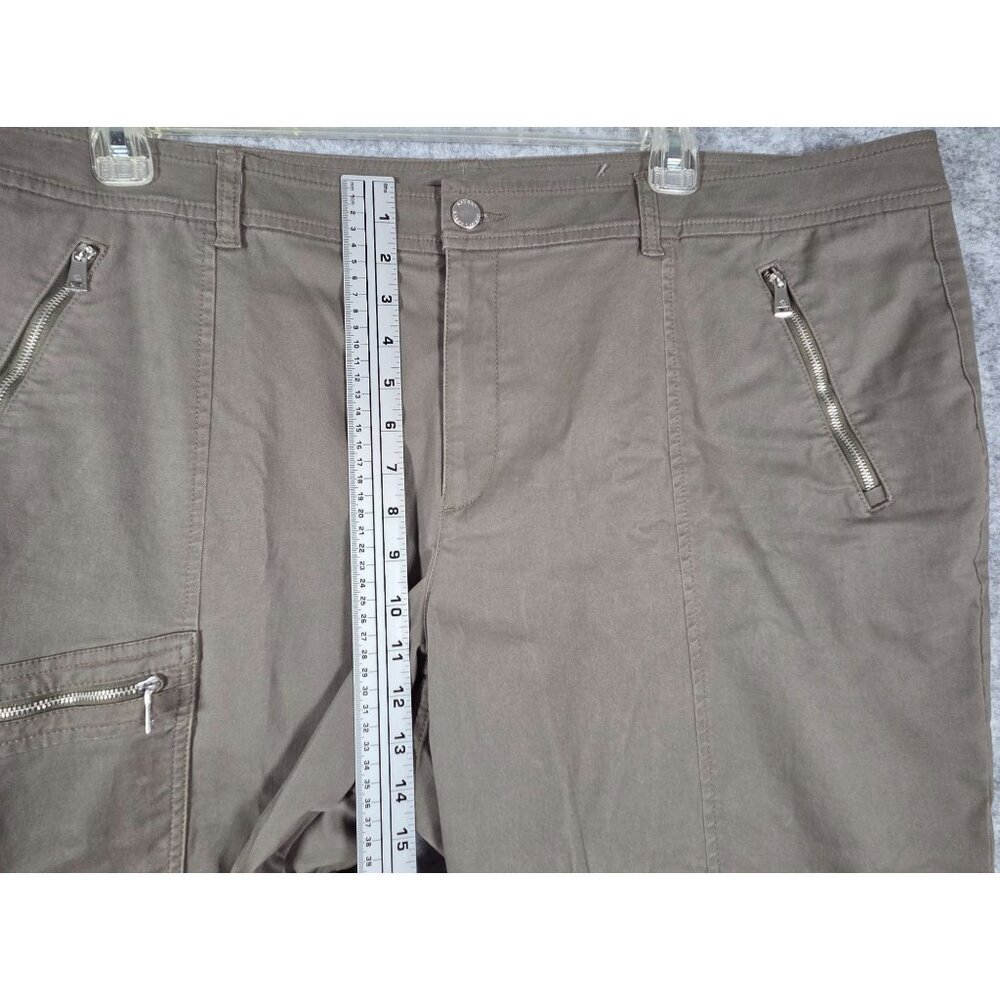 Lauren Ralph Lauren Petite Women’s Mid-Rise Skinny Fit Cargo Pants Green Size 22 - Picture 3 of 7